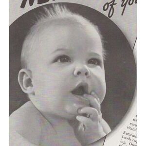 Heinz Baby Food New Member Of The Family Nursery Decor Vintage Print Ad 1937